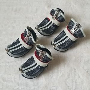 4 Dog Doggy Shoes with Velcro Straps
